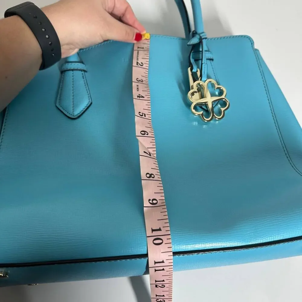 LK Bennett Women's Light Blue Handle Tote Bag Purse Spring